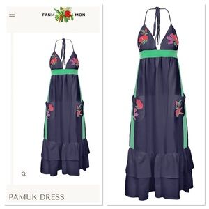 Fanm Mon Pamuk Dress in Indigo Blue, NWT, Size Small